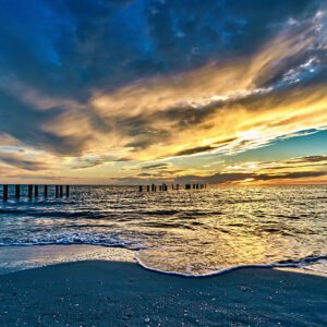 Sonnenuntergang auf der Insel Ruegen ist ein echtes Hintergrund fuer ihre Hochzeitsfotografie mit Fotograf Mazelle