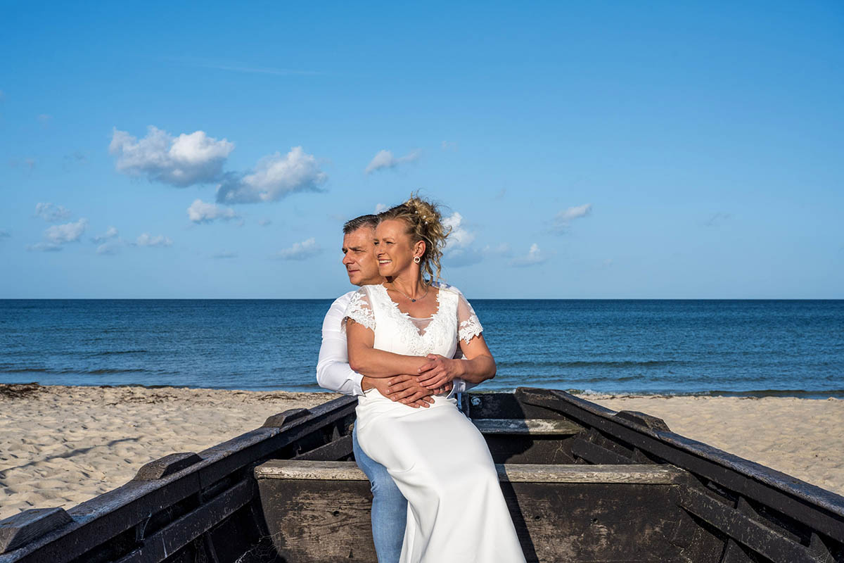 Ruegen Hochzeitsfotografie Mazelle in Baabe am Strand der Ostsee